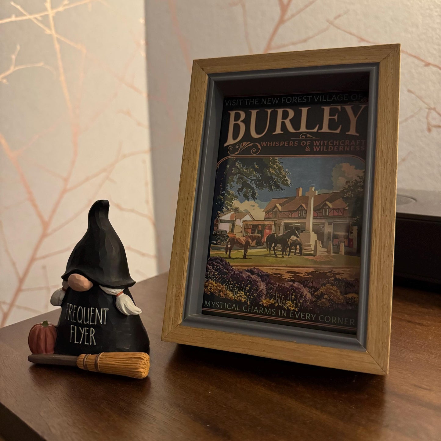 Burley 1930s Travel Postcard in Frame
