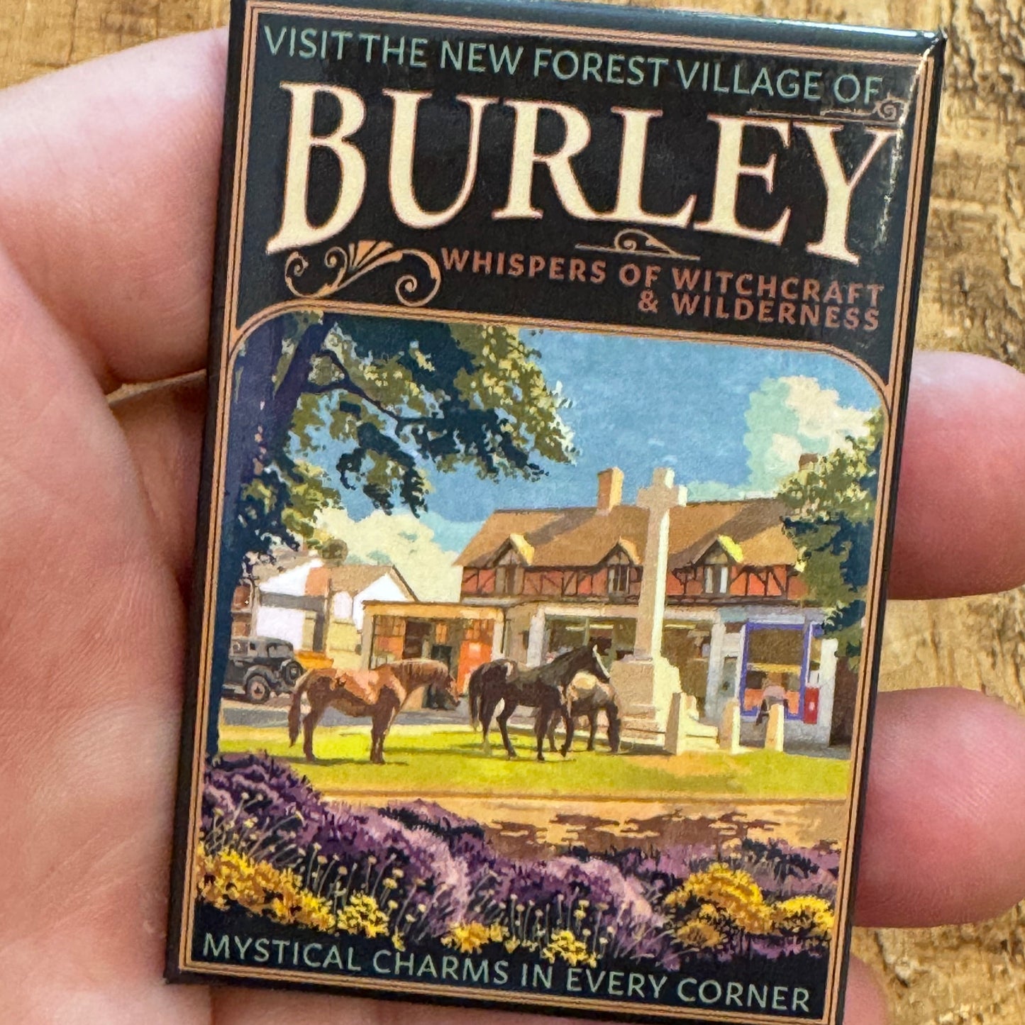 Burley 1930s Travel Magnet In Hand