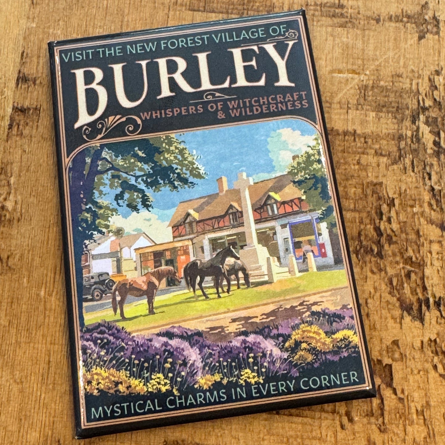 Burley 1930s Travel Magnet On Desk Angled