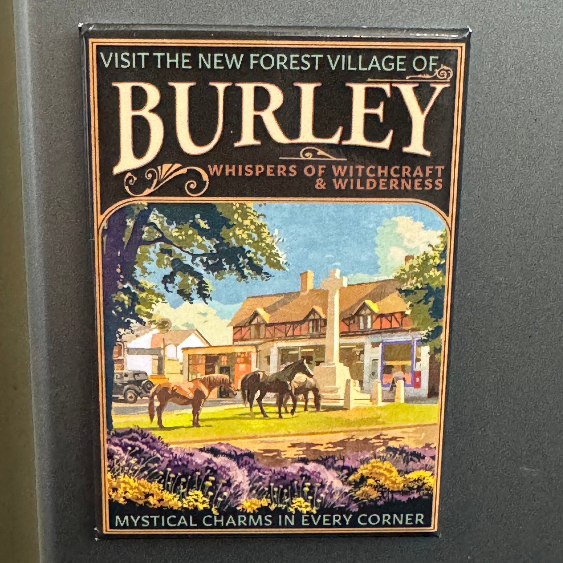 Burley 1930s Travel Magnet on Fridge