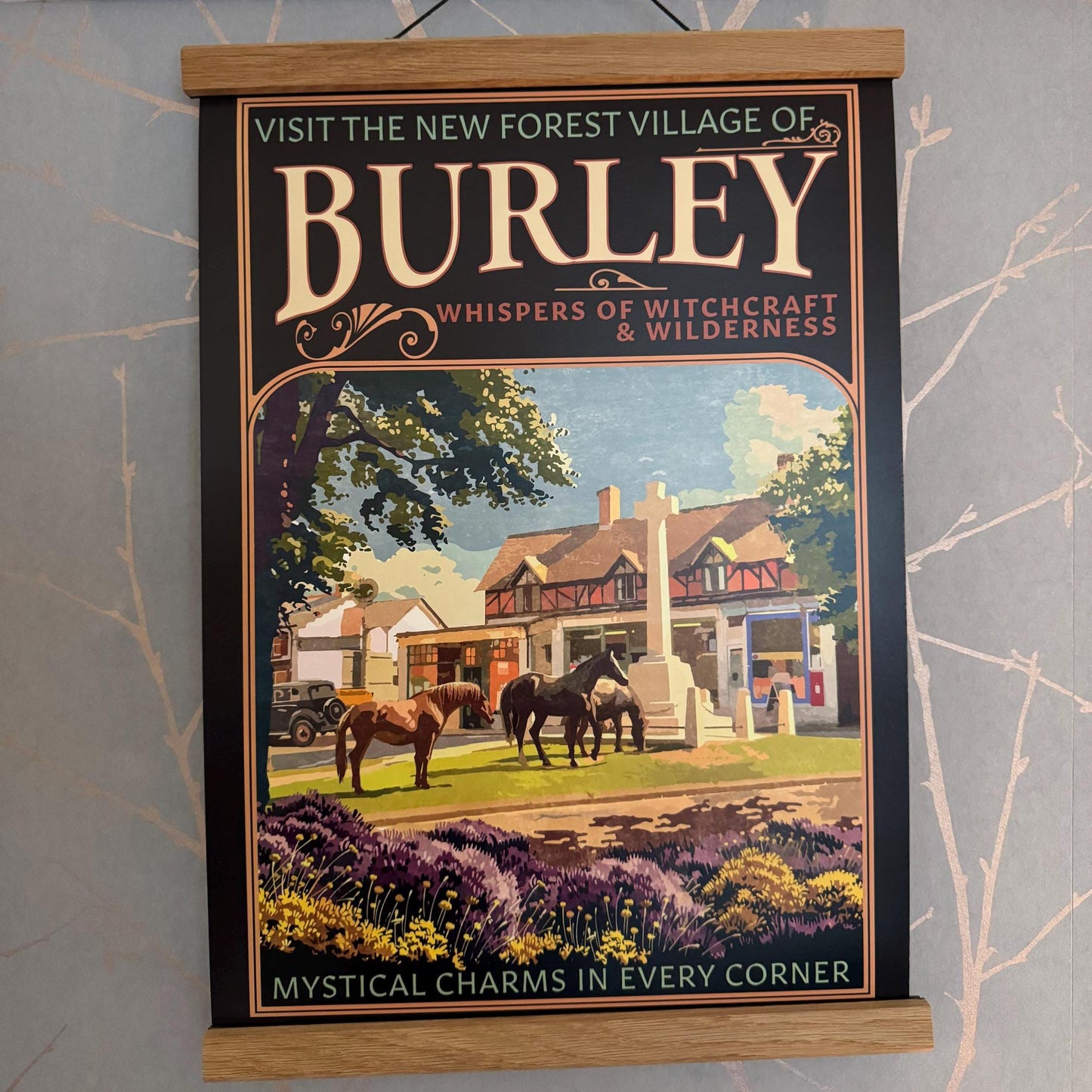 Burley 1930s Travel Poster On Wallpapered Wall