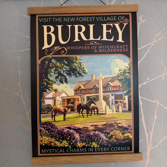 Burley 1930s Travel Poster On Wallpapered Wall