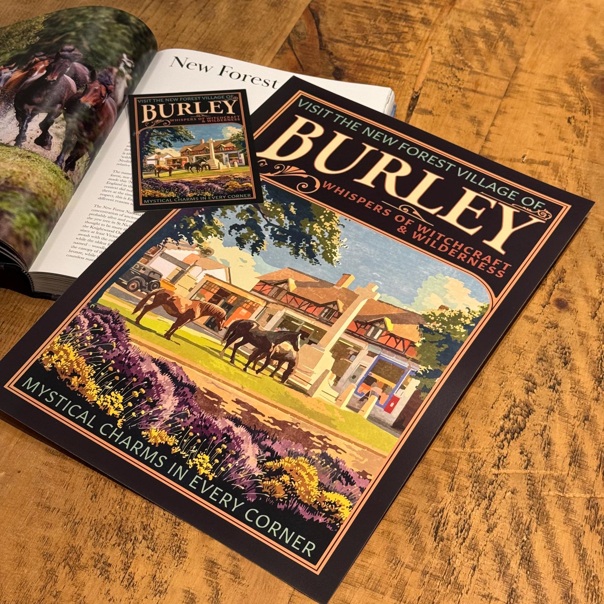 Burley 1930s Travel Poster and Postcard Set
