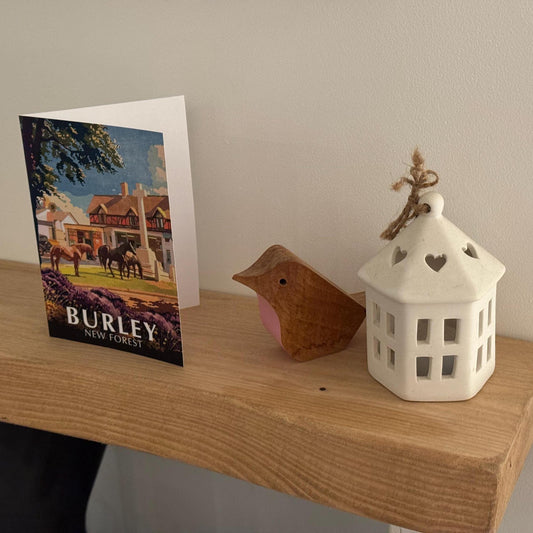 Burley Cross in Summer Greeting Card On Shelf