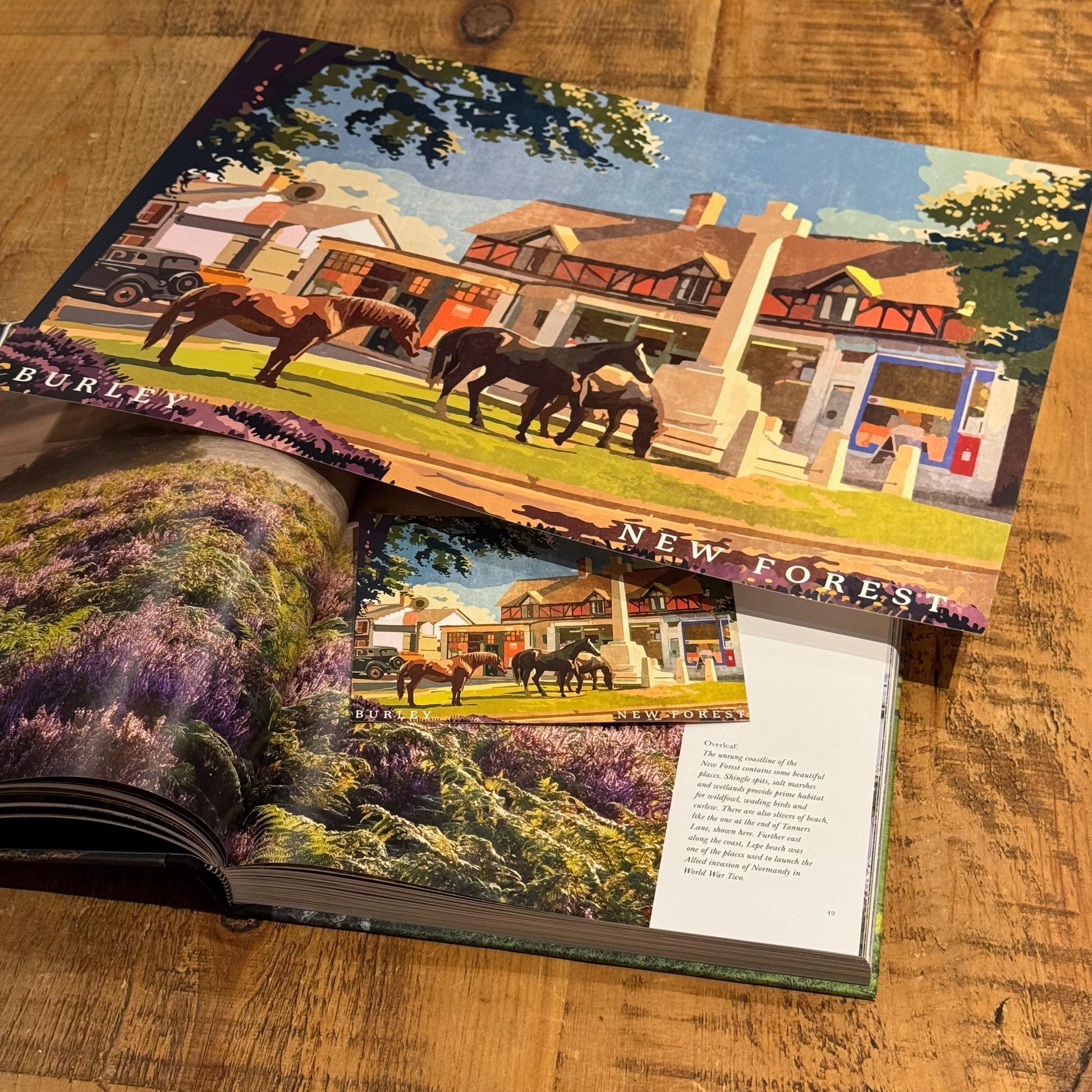 Burley Cross in Summer Landscape On Book