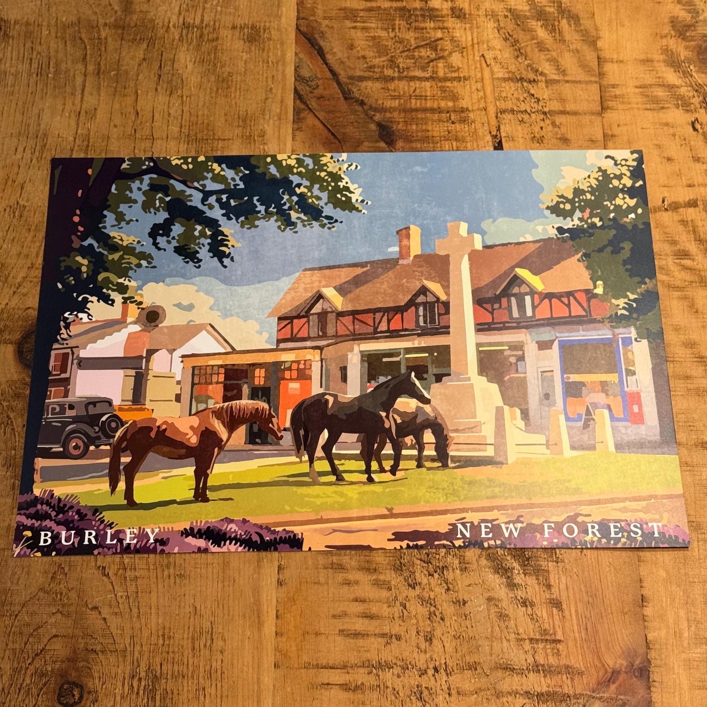 Burley Cross in Summer Landscape On Desk