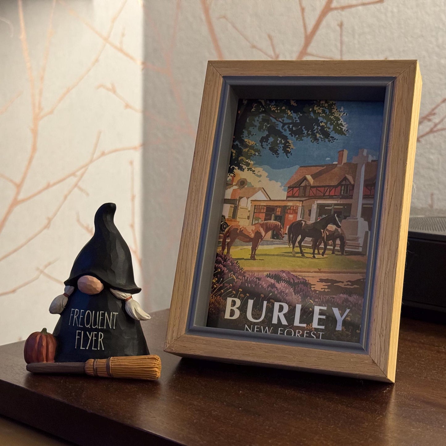 Burley Cross in Summer Portrait Postcard In Frame
