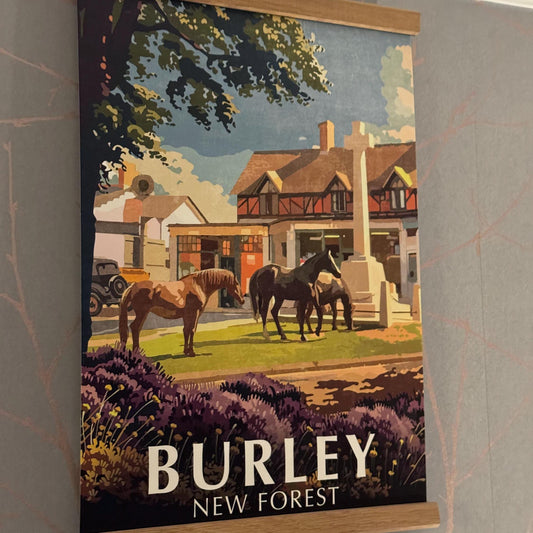 Burley Cross in Summer Portrait Poster On Wall