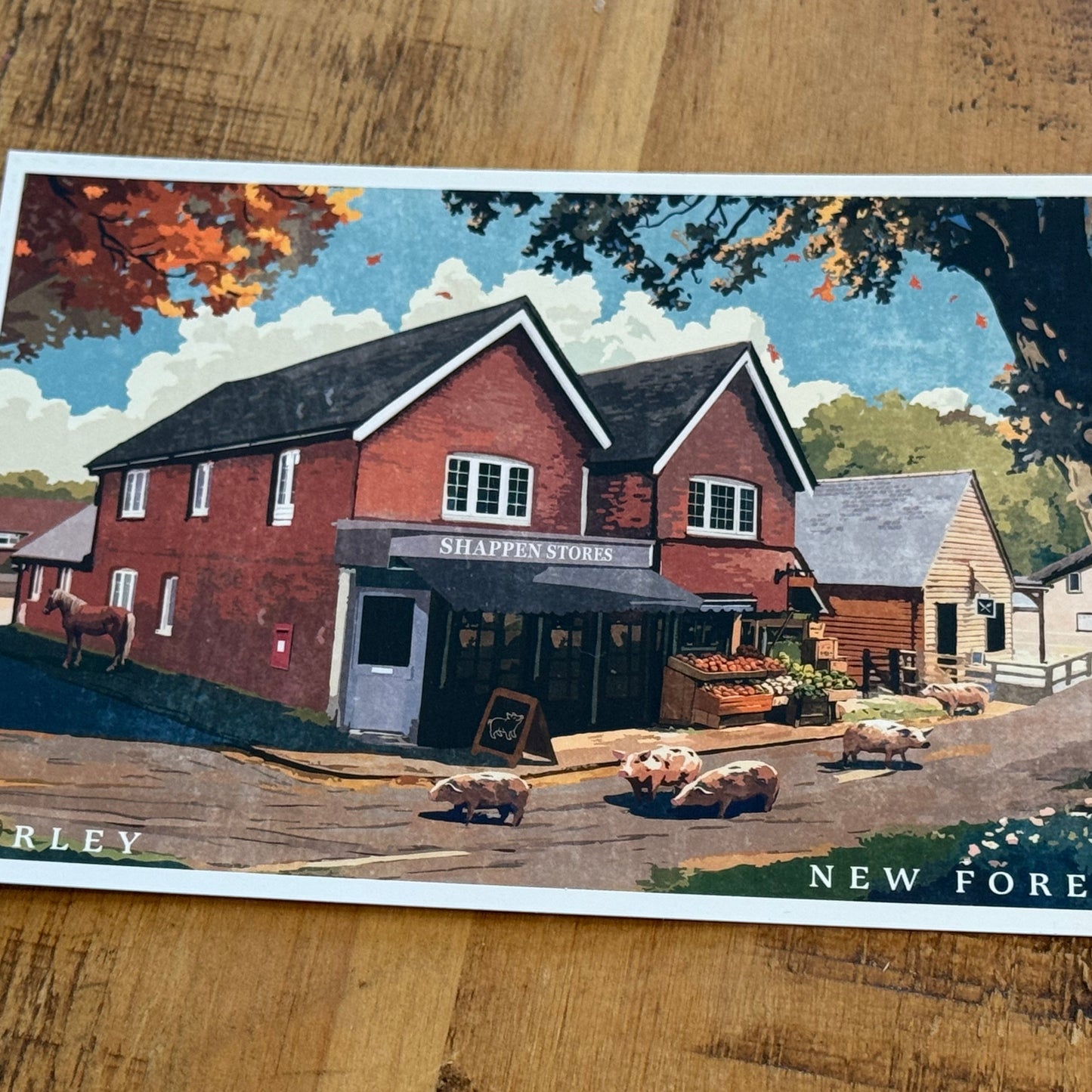 Burley Shappen Stores Postcard on Desk