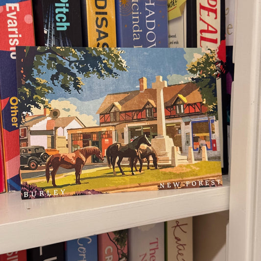 Burley Summer Cross Postcard (Landscape) on Shelf