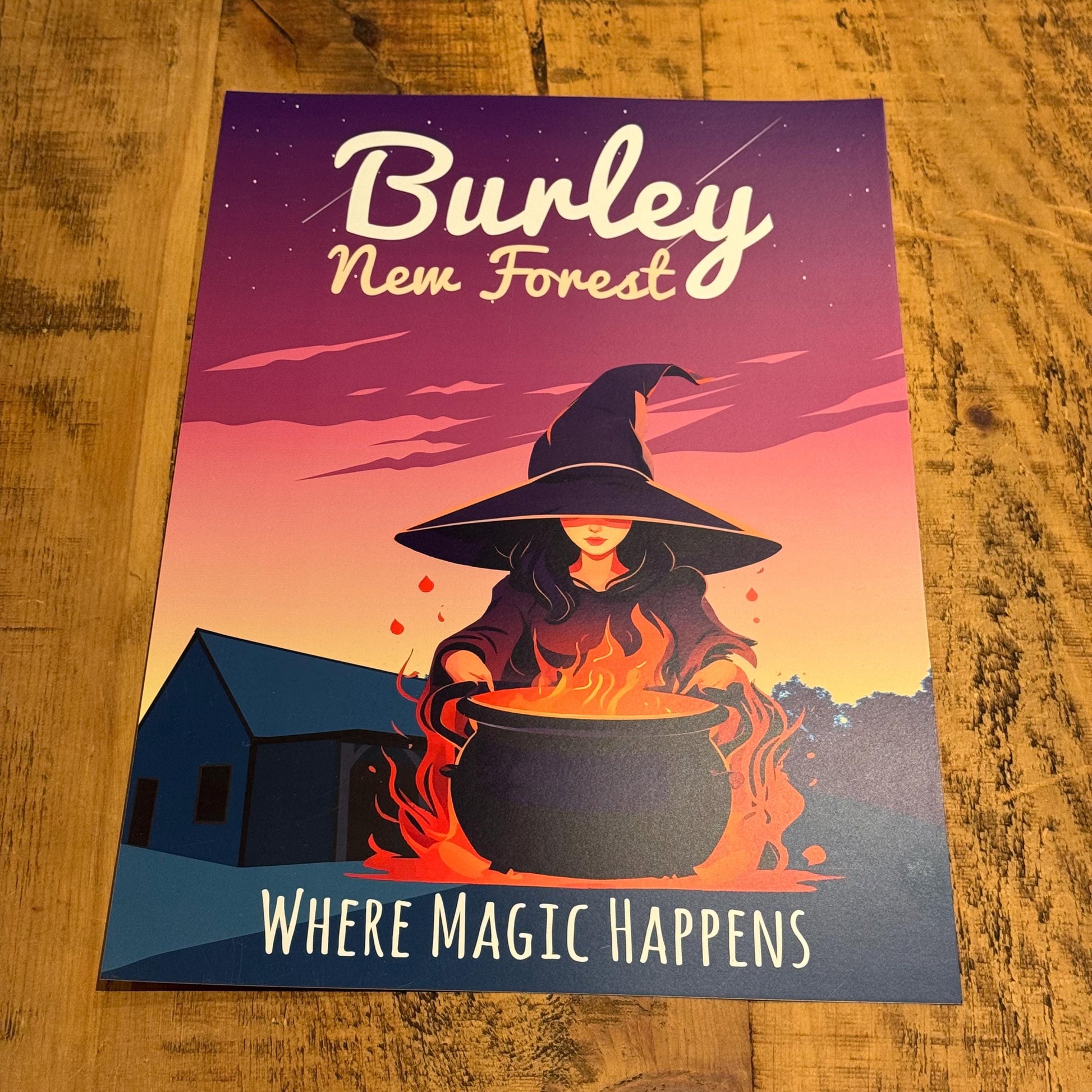 Burley Where Magic Happens Portrait Poster on Desk