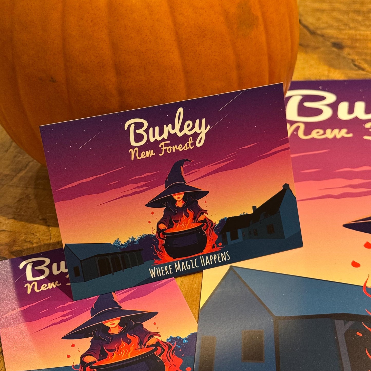 Burley Where Magic Happens Postcard Landscape on Desk