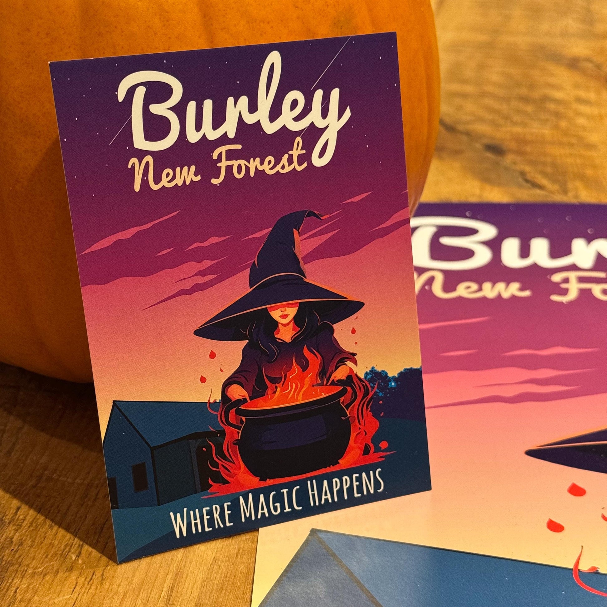 Burley Where Magic Happens Postcard on Desk