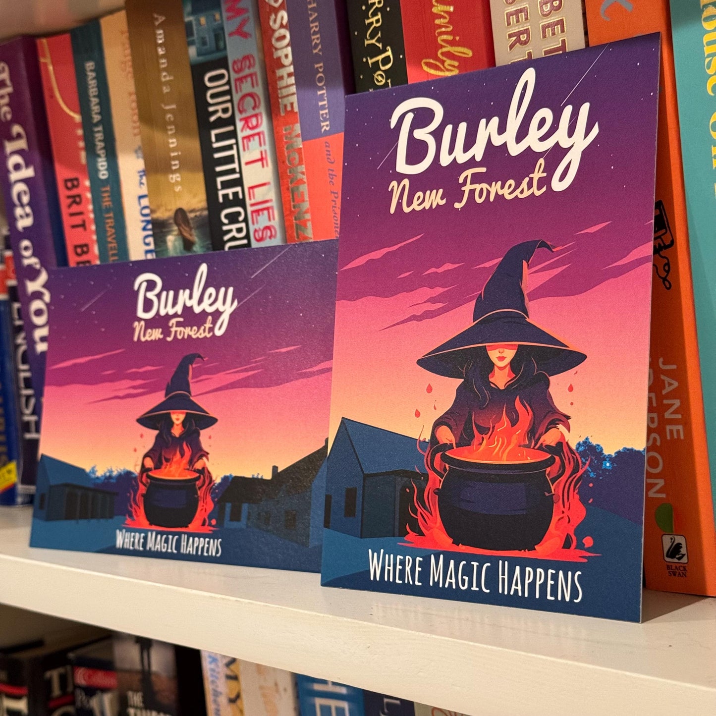 Burley Where Magic Happens Postcards on Shelf